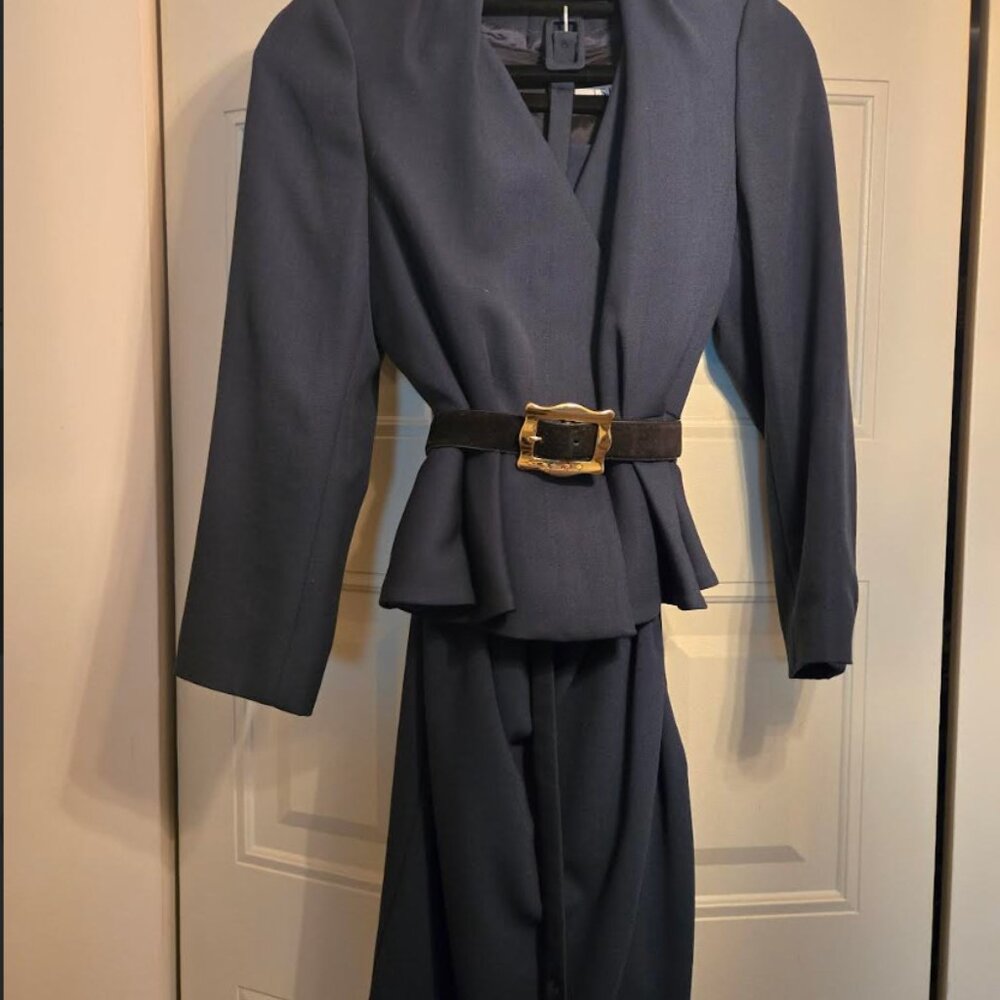 RARE LK Bennett Dark Green Jude Jacket and  Matching Davina Dress - Size 8 - Picture 8 of 8